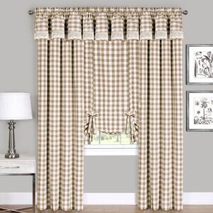 Achim Home Furnishing: Buffalo Taupe Plaid Modern Window Curtain Panel : 58" x
